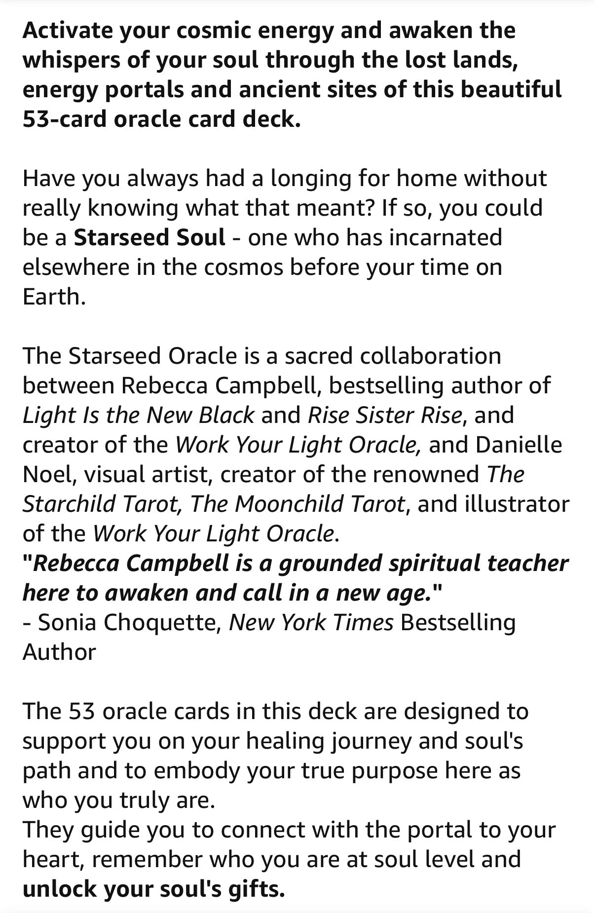 The Starseed Oracle by Rebecca Campbell and Danielle Noel