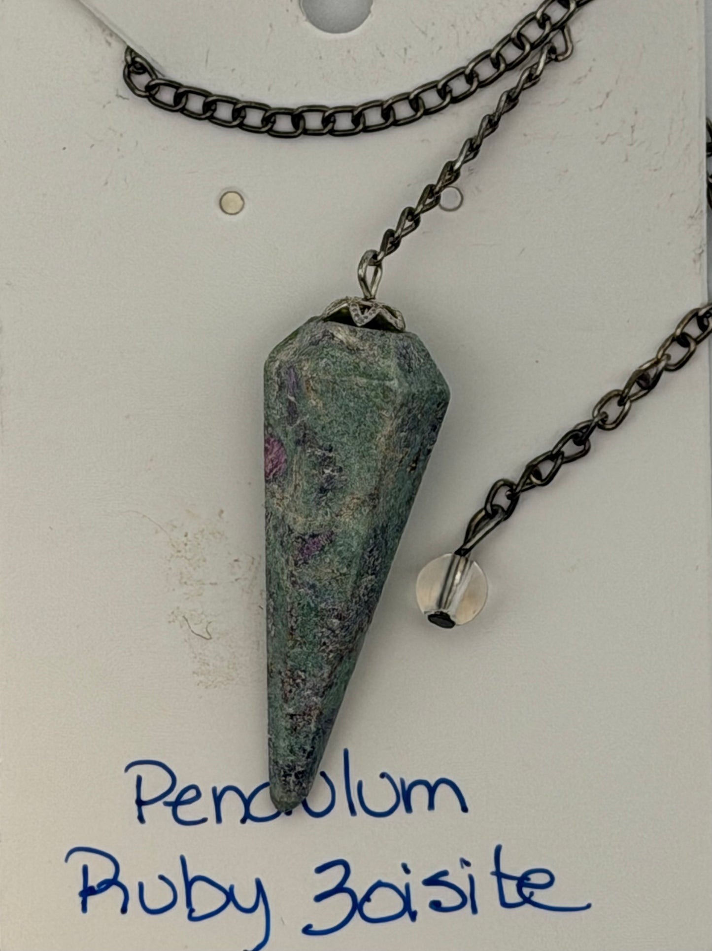 Ruby Zoisite Pendulum – Intuition & Heart Healing