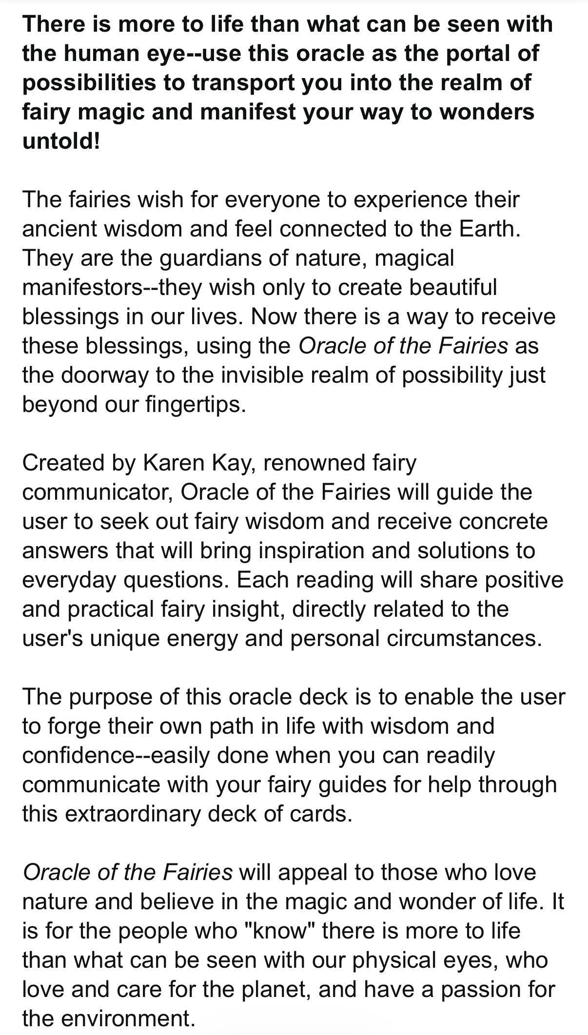 Oracle of the Fairies by Karen Kay