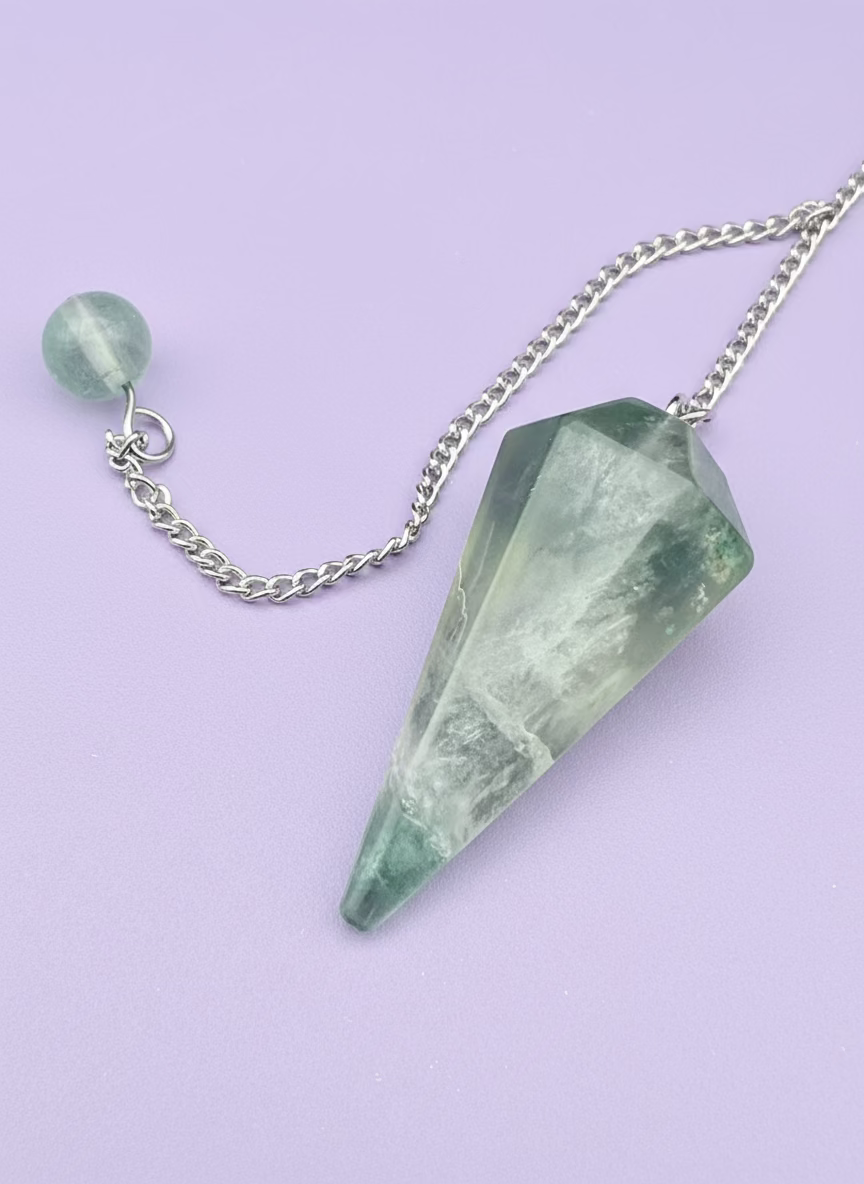 Rainbow Fluorite Pendulum for clarity, intuition & energy alignment