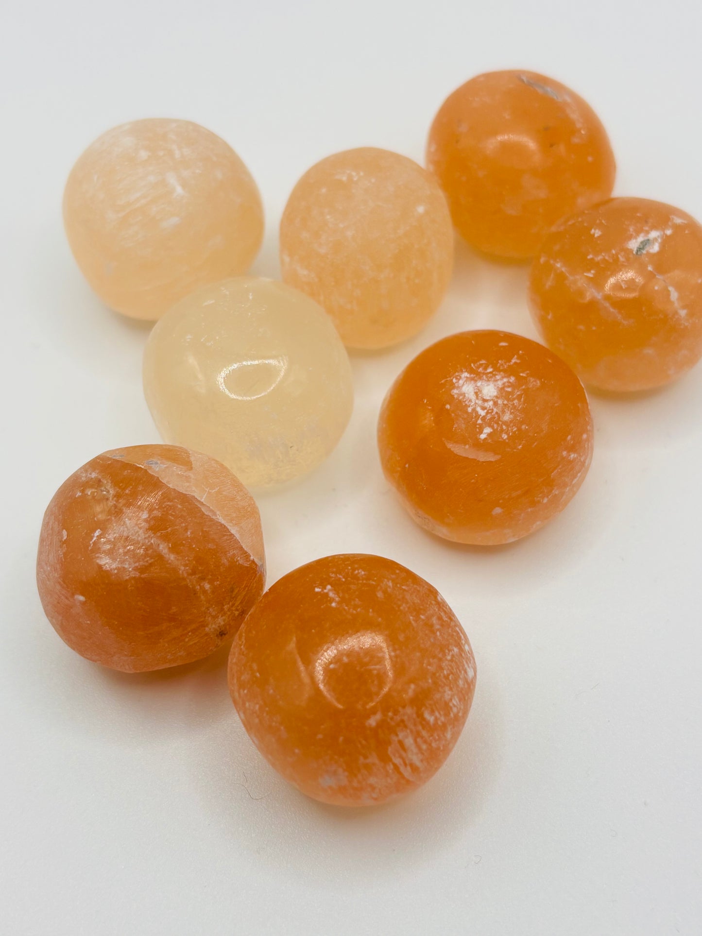 Orange Selenite - Tumbled Spheres