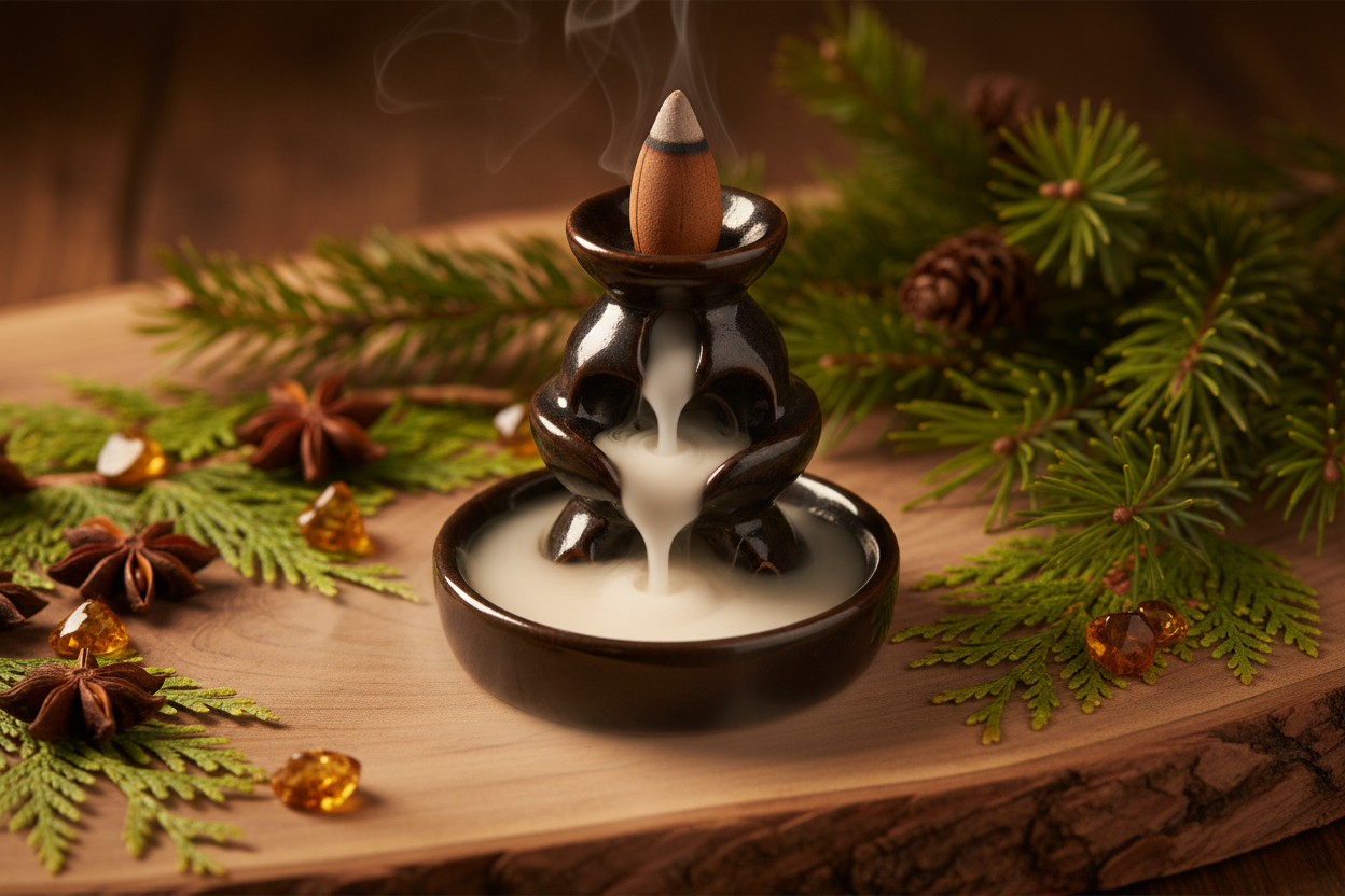 Intentional Incense by Christine – Evergreen Christmas Tree Cones (Can also be used with a backflow burner)