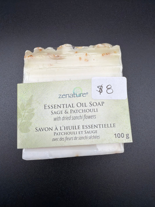 Soap made by Zenature – Sage Patchouli Essential Oil Soap
