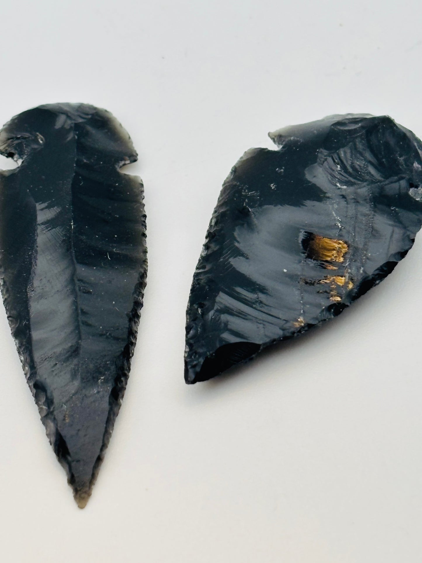 Black or Mahogany Obsidian Arrowheads
