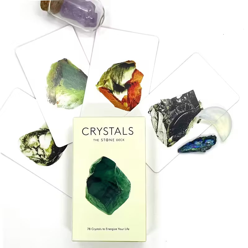 Crystals: The Stone Oracle Deck – 78 Card Set with PDF Guidebook