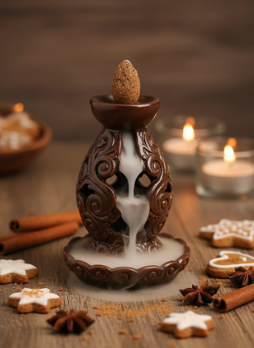 Gingerbread Incense Cones (can be used with back flow burners) — Warmth, Comfort & Holiday Magic, handcrafted by Christine