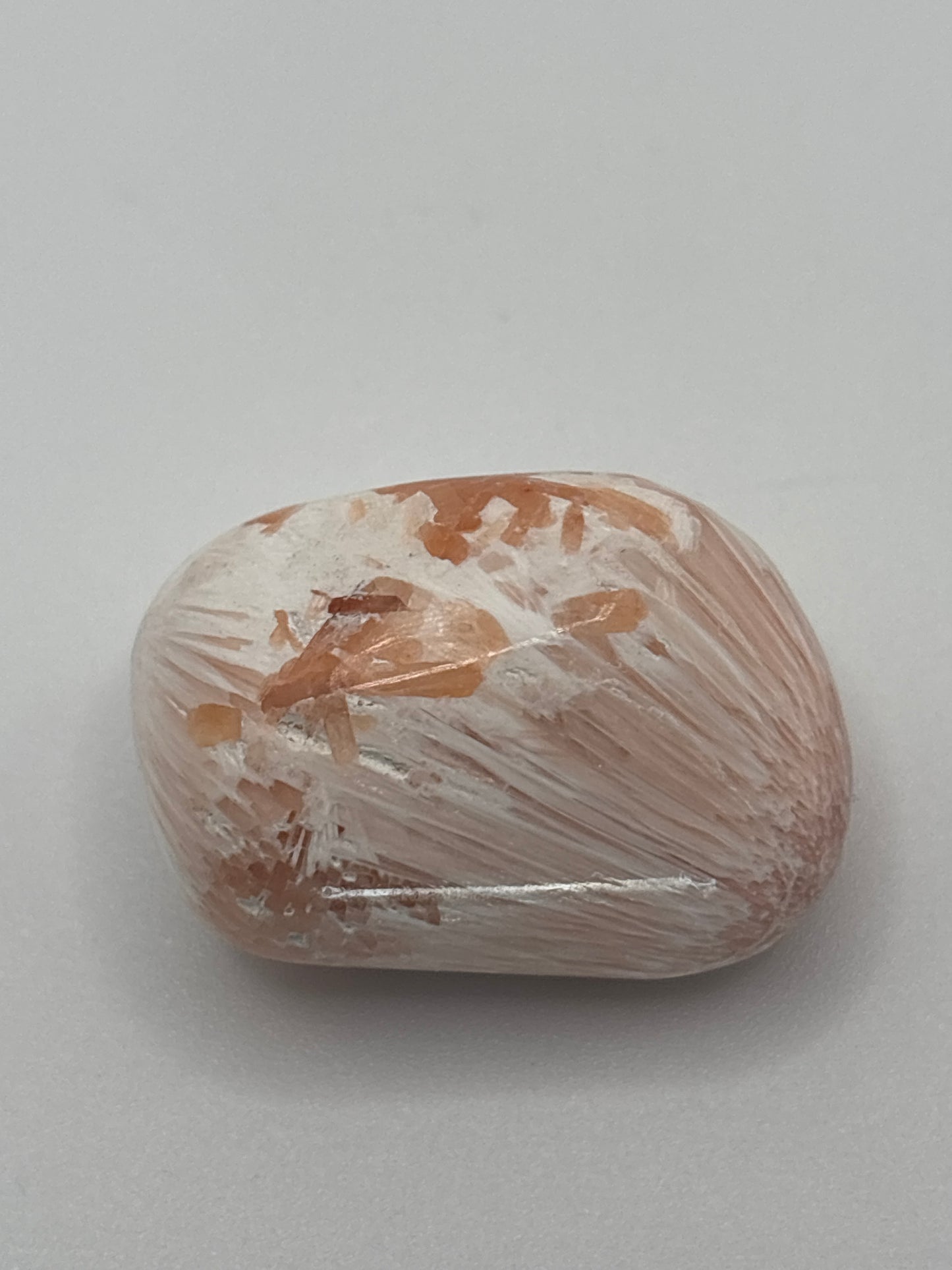 Scolecite with Peach Stillbite - Medium Tumbled