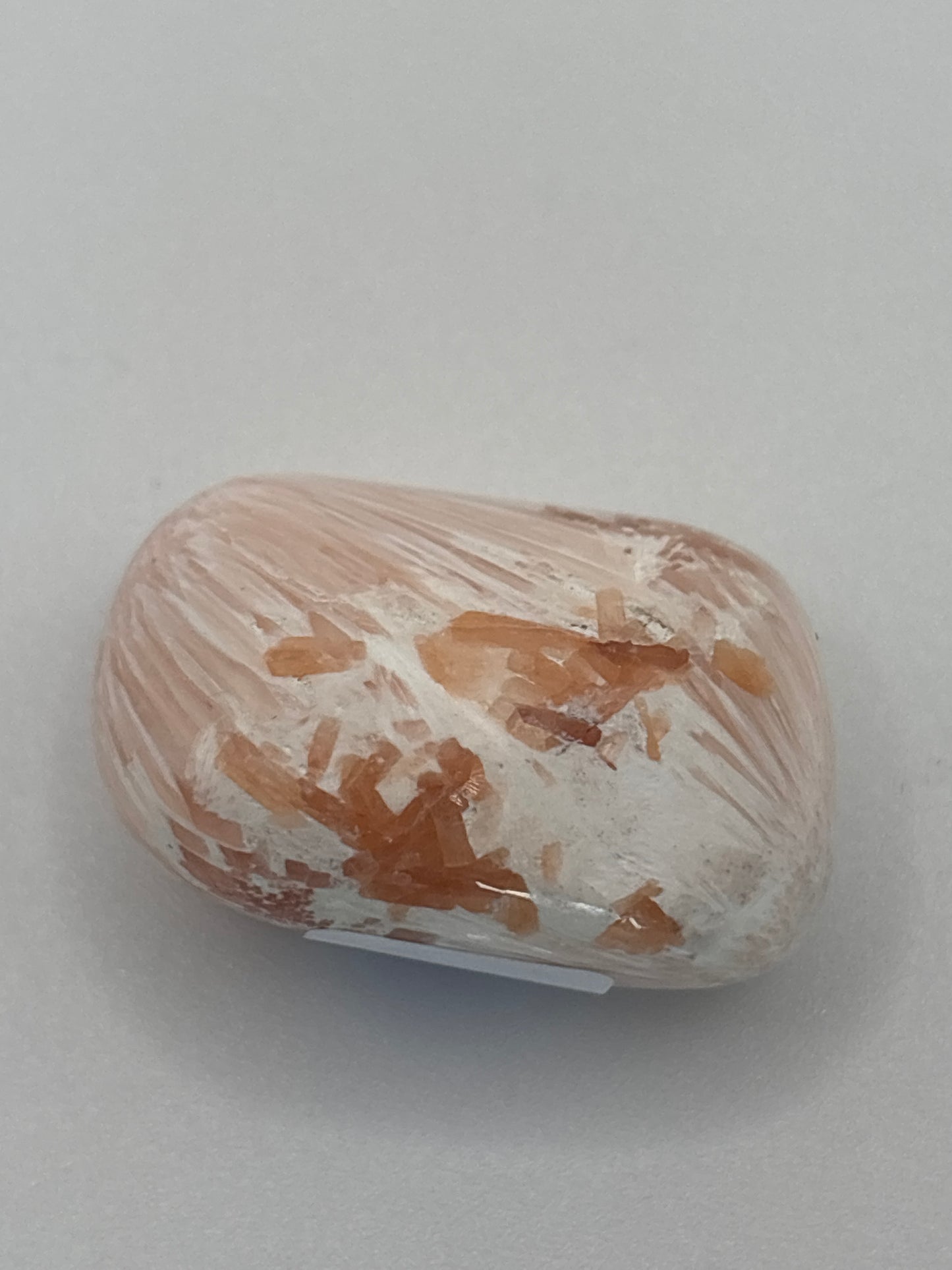 Scolecite with Peach Stillbite - Medium Tumbled