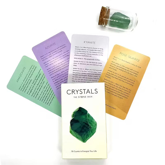 Crystals: The Stone Oracle Deck – 78 Card Set with PDF Guidebook