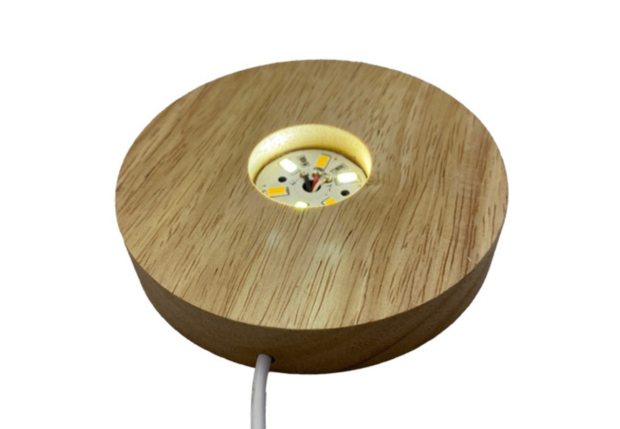 LED Wood Base Display Stand – White or Multicoloured