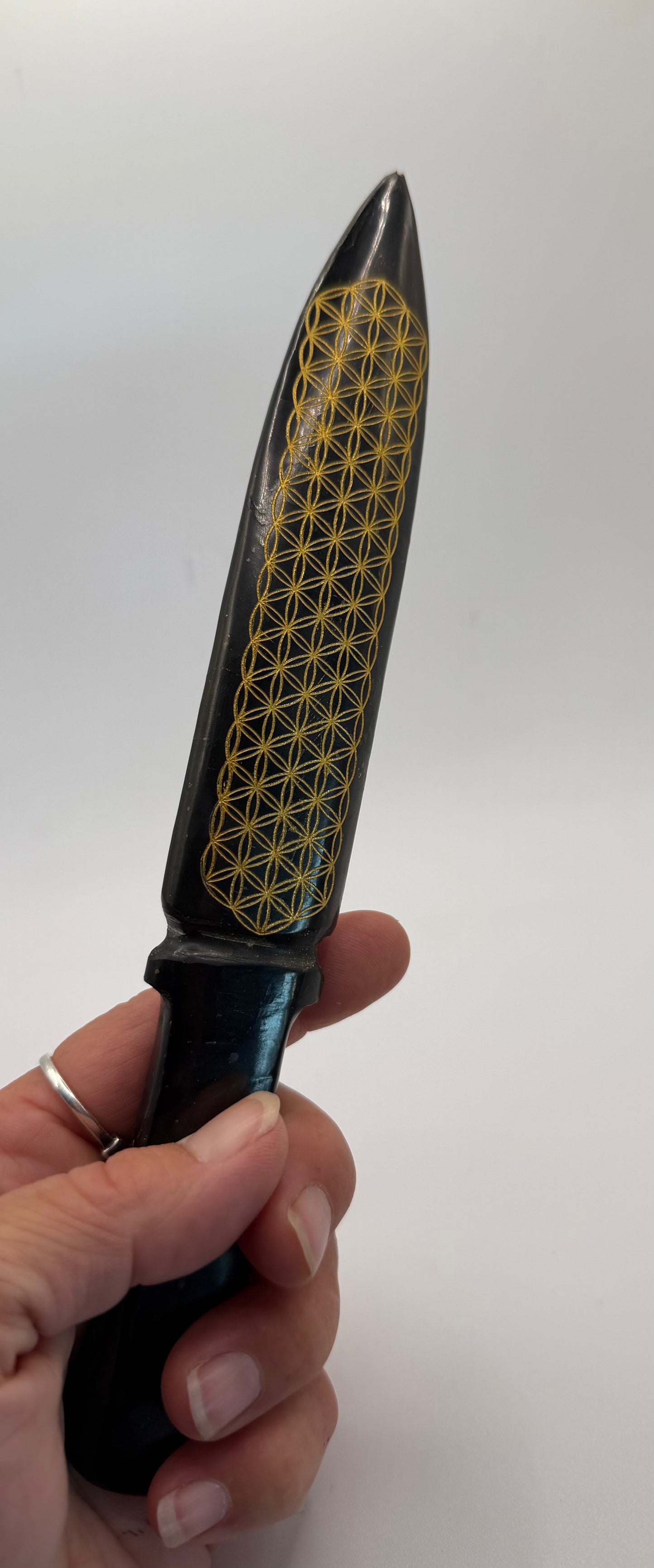 Shungite Flower of Life Athame – Direct & Purify Energy