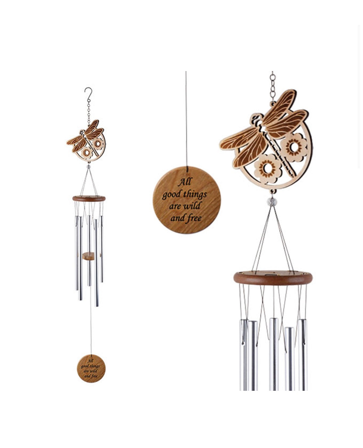 Laser Cut Wood Wind Chimes