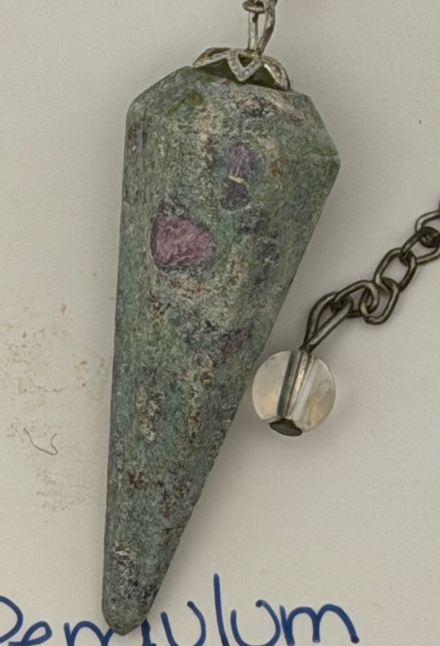 Ruby Zoisite Pendulum – Intuition & Heart Healing