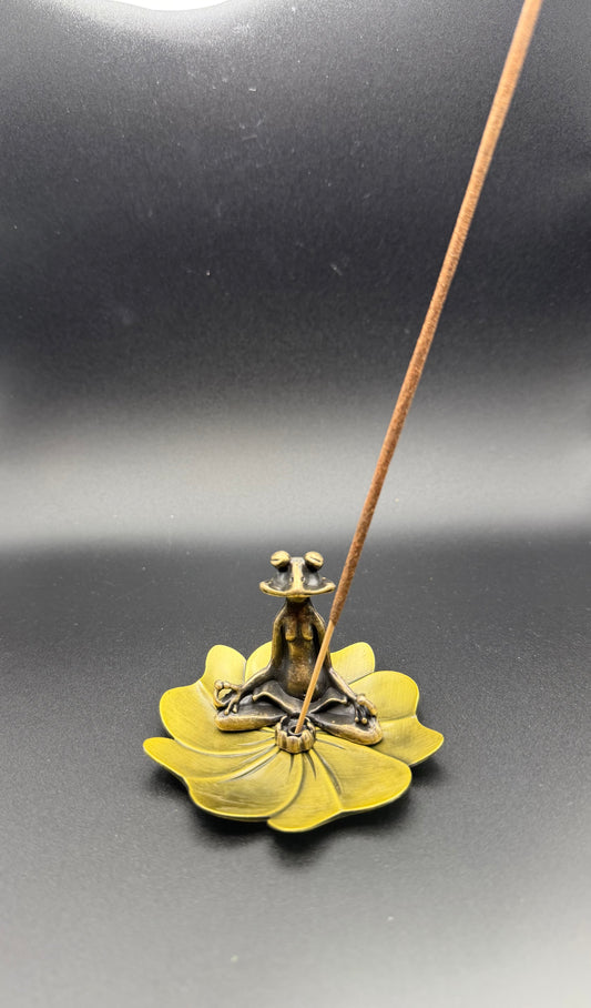 Meditating Frog Incense Holder – Peace & Mindfulness