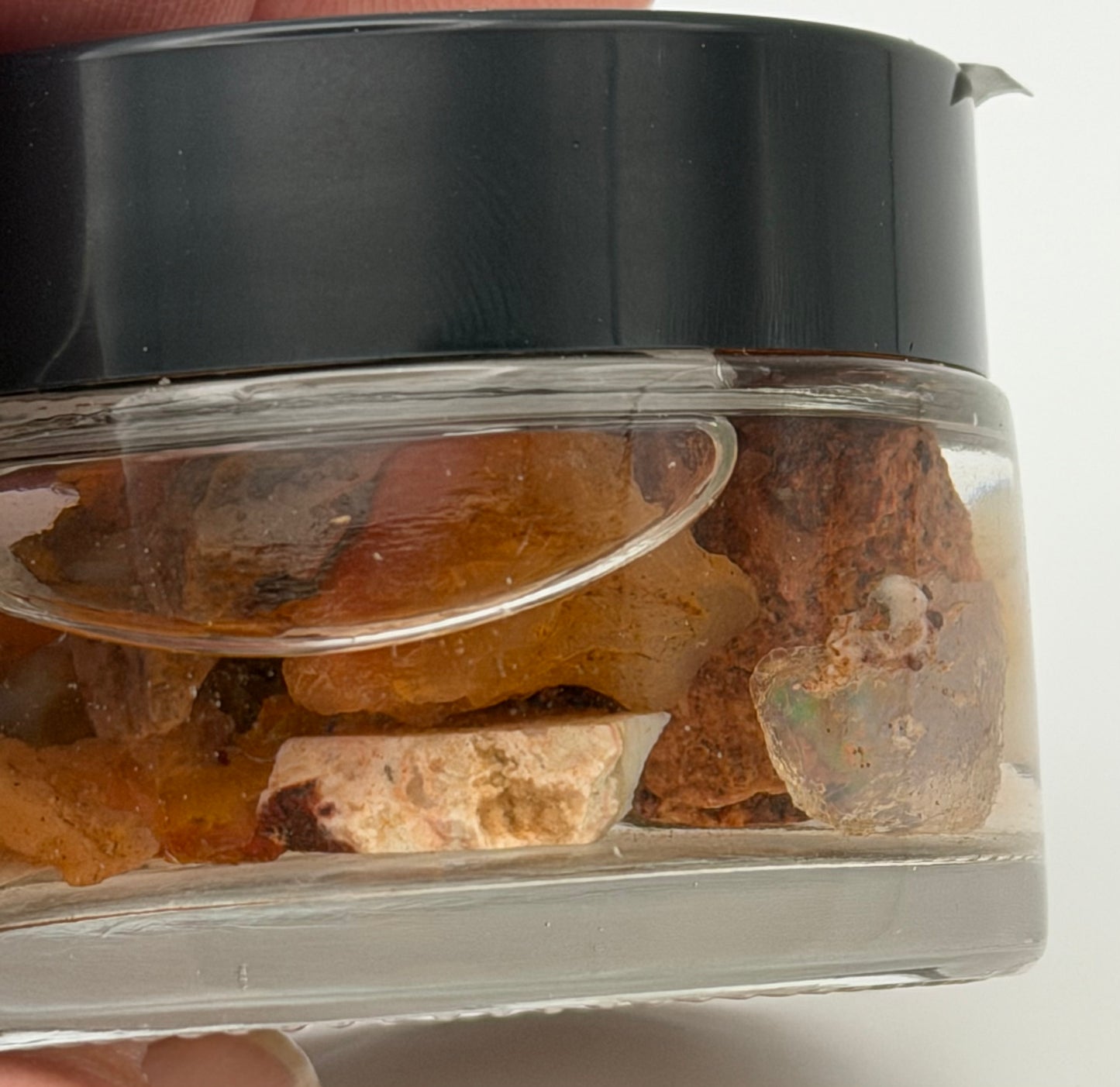 Natural Mexican Fire Opal – Brave Transformation - Specimen Jar