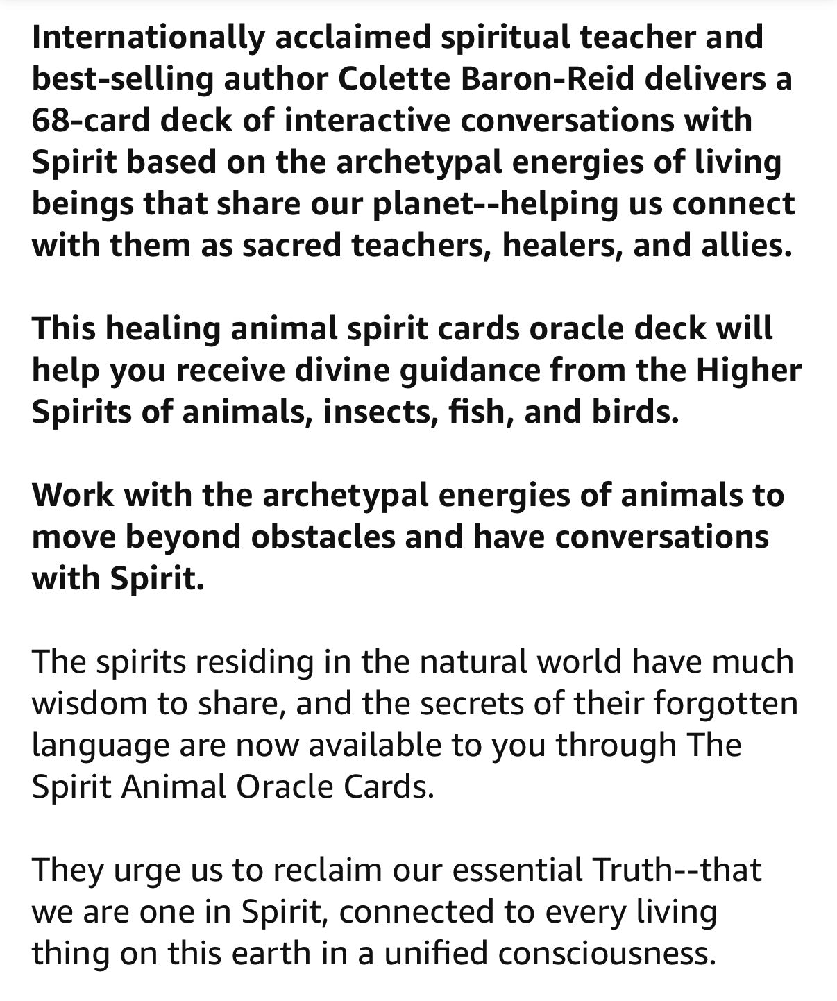The Spirit Animal Oracle by Colette Baron-Reid