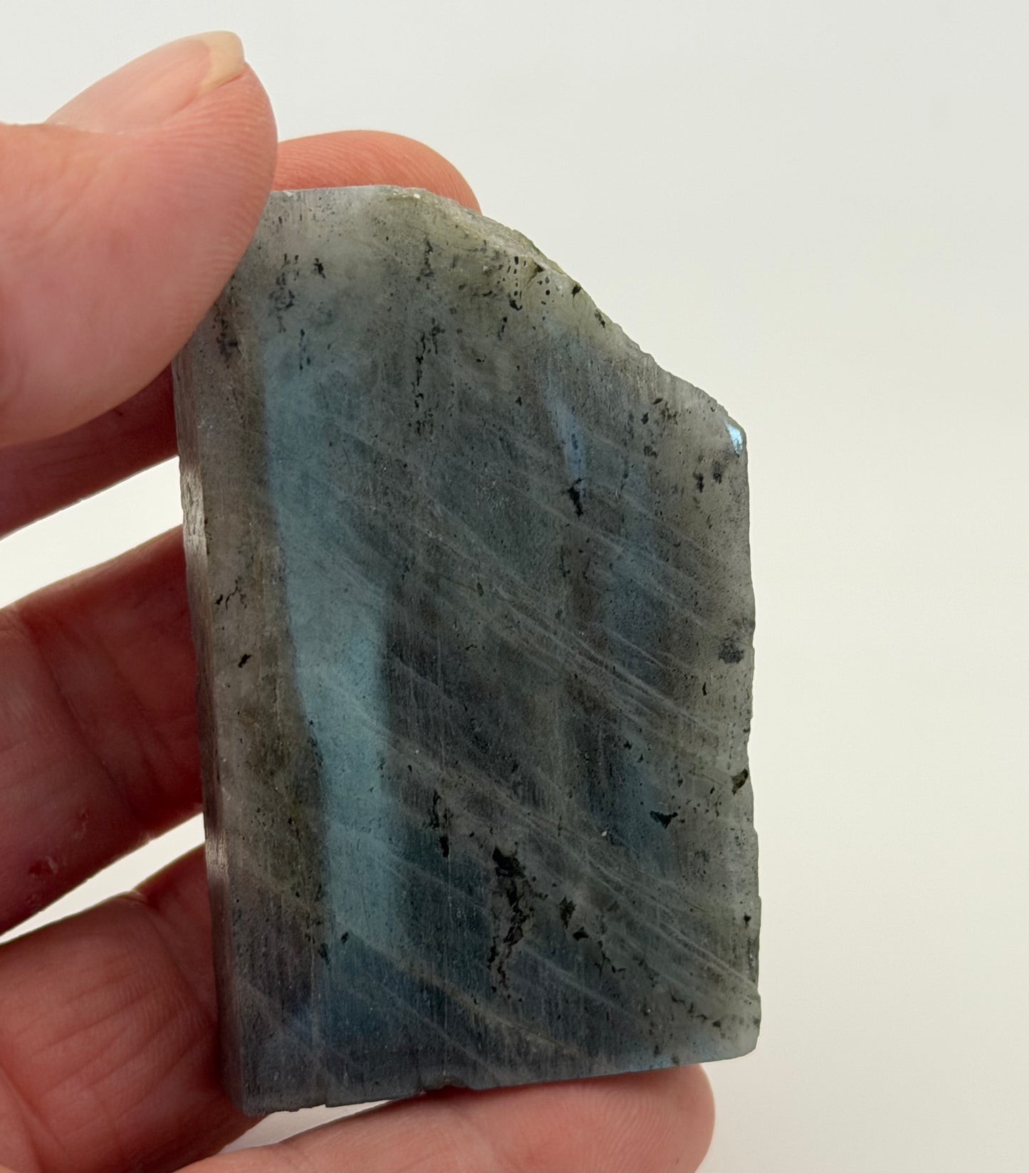Purple Flash Labradorite Slice – Light the Way for New Beginnings