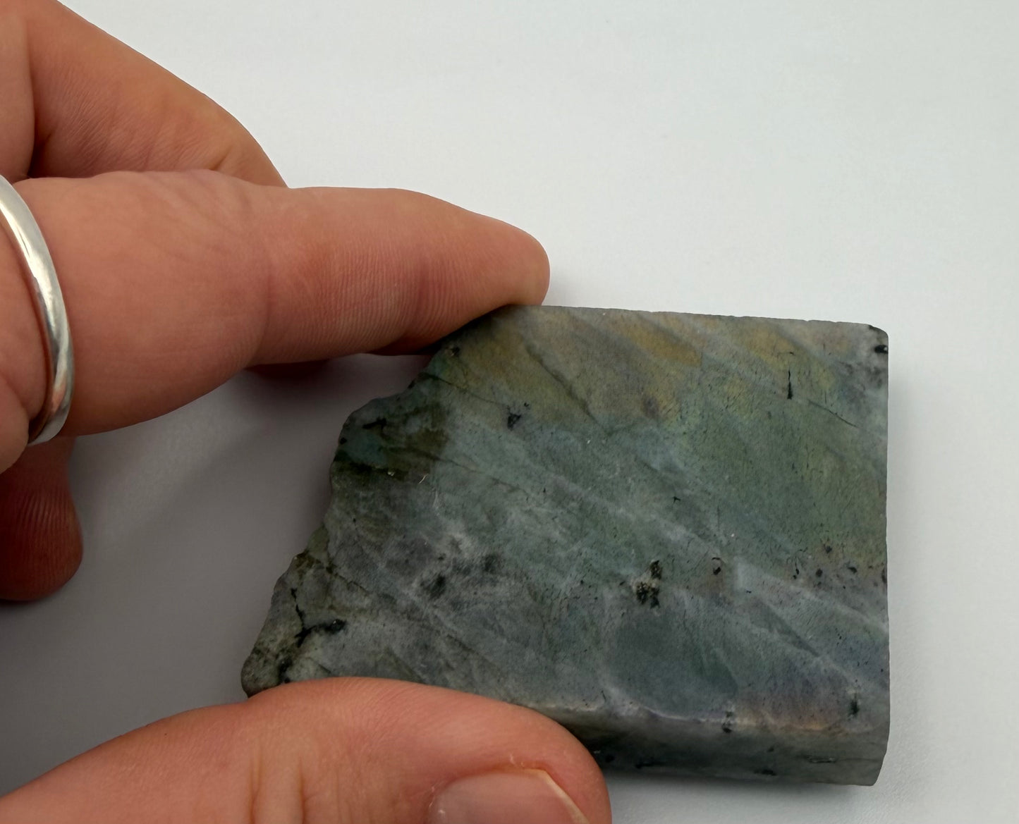 Purple Flash Labradorite Slice – Light the Way for New Beginnings