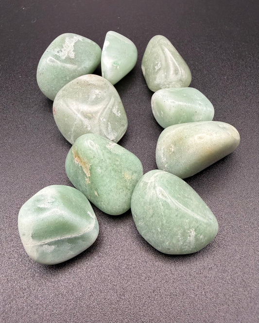 Tumbled Green Aventurine  for growth, abundance, and new beginnings