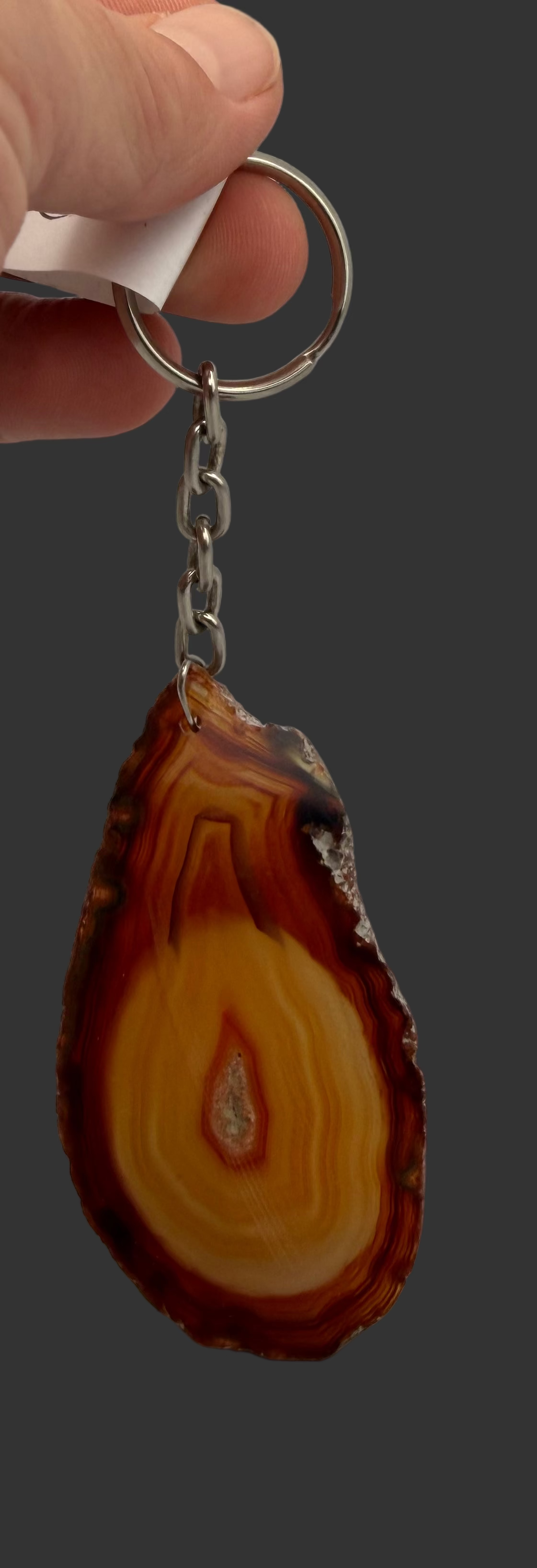 Blue or Brown Agate Keychains – Grounding Energy on the Go