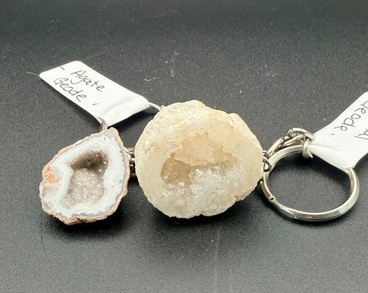 Crystal Geode Keychain – Portable Energy & Natural Beauty