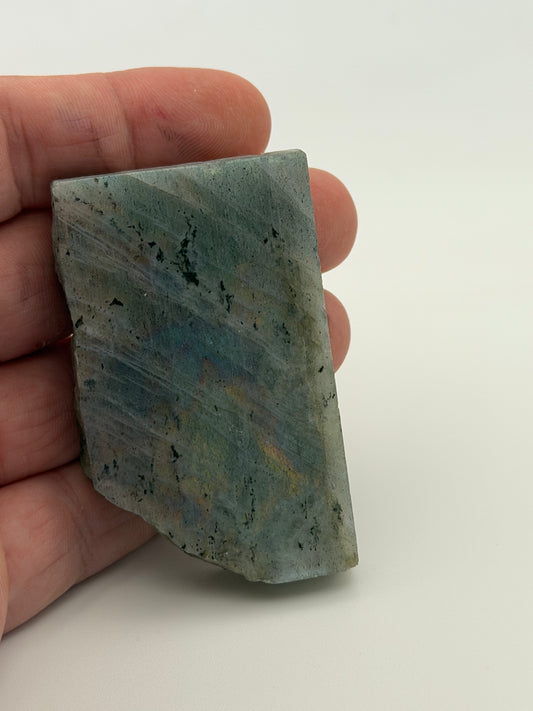 Purple Flash Labradorite Slice – Light the Way for New Beginnings