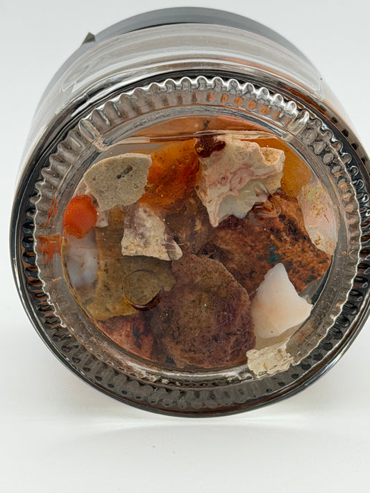 Natural Mexican Fire Opal – Brave Transformation - Specimen Jar
