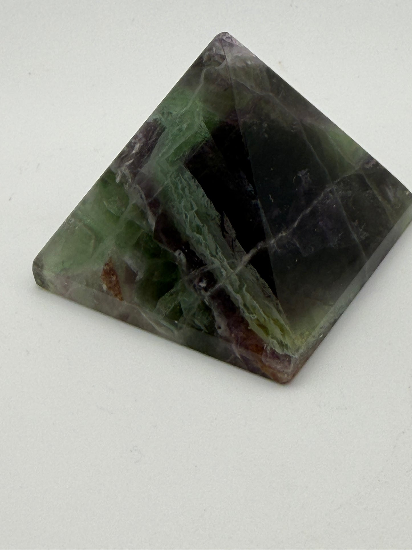 Rainbow Fluorite Pyramid for clarity, soul pathing & higher guidance