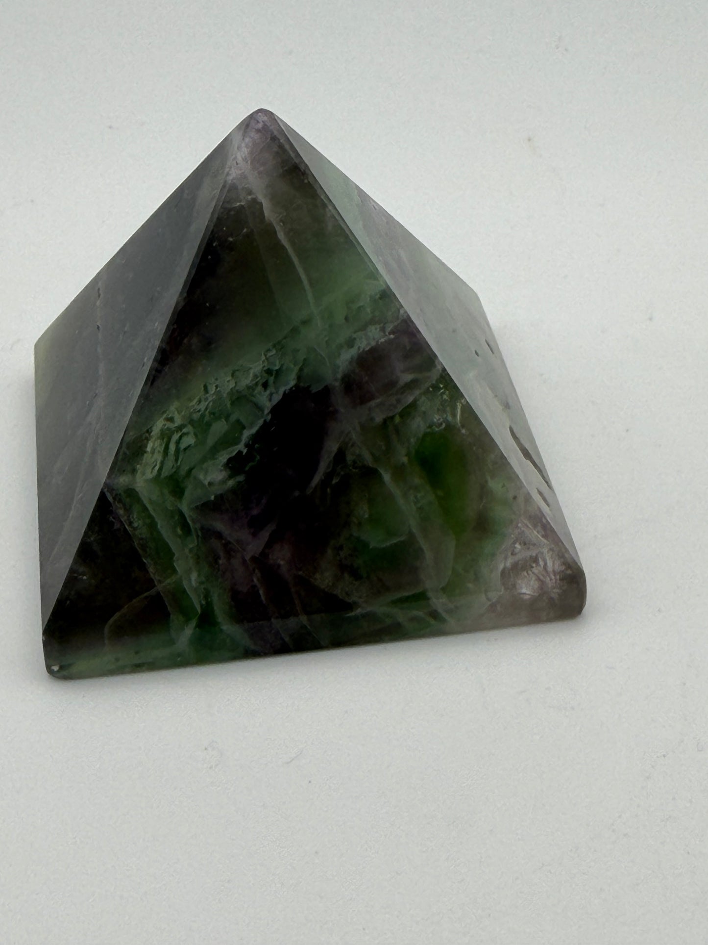 Rainbow Fluorite Pyramid for clarity, soul pathing & higher guidance