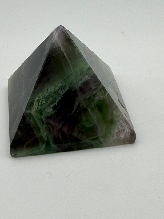 Rainbow Fluorite Pyramid for clarity, soul pathing & higher guidance