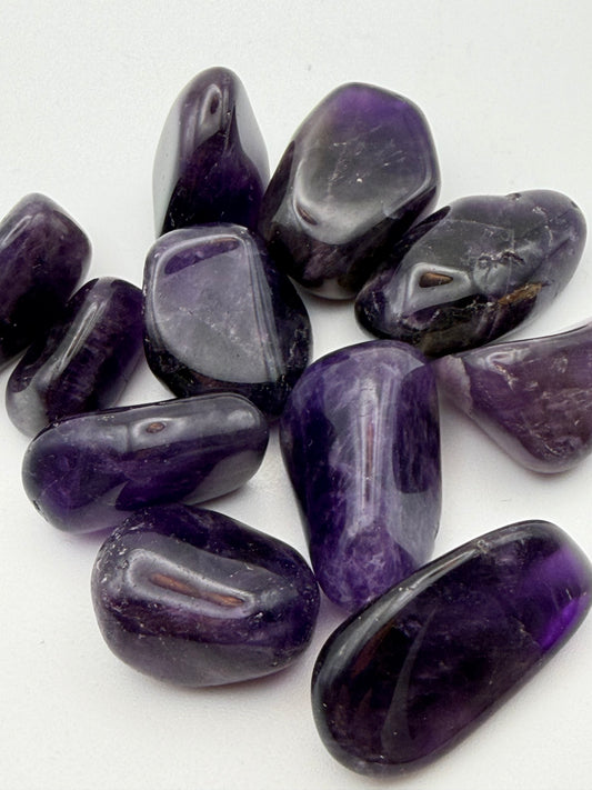 Tumbled Dark Purple Amethyst - for peace & higher realm connection