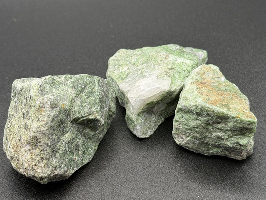 Natural Green Diopside & Quartz - for healing, balance, and Earth connection