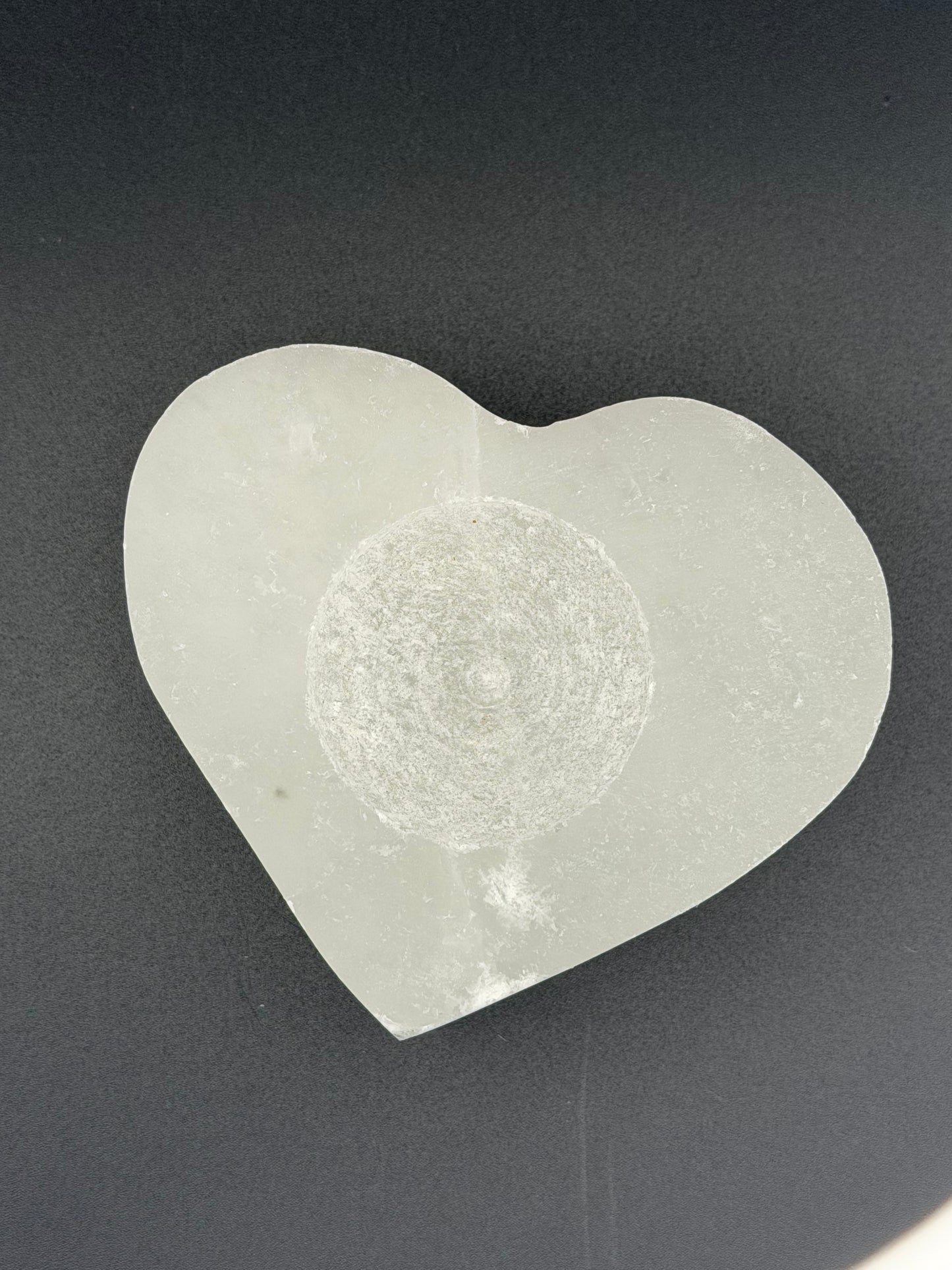 Selenite Heart Tea Light Holder for radiant energy & high vibrations