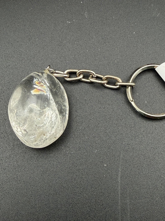 Clear Quartz Keychain – Amplify Clarity & Energy on the Go