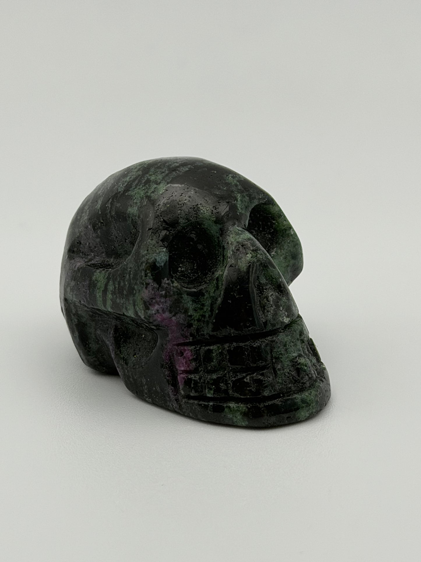 Ruby Zoisite Skull – Transformation, Insight & Spiritual Alignment