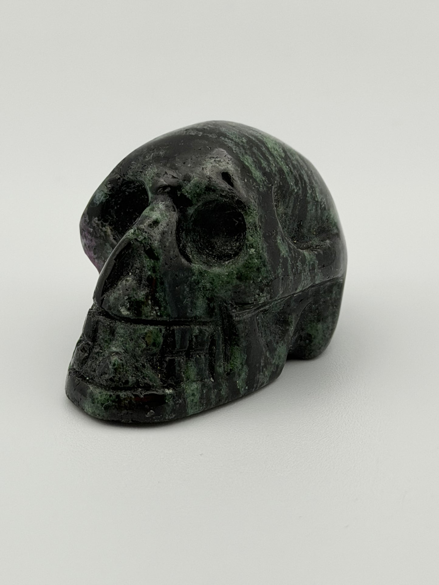 Ruby Zoisite Skull – Transformation, Insight & Spiritual Alignment
