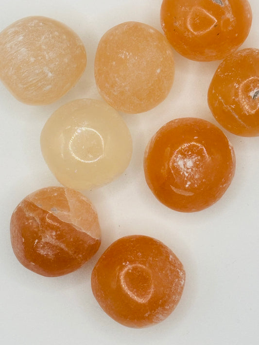 Orange Selenite - Tumbled Spheres